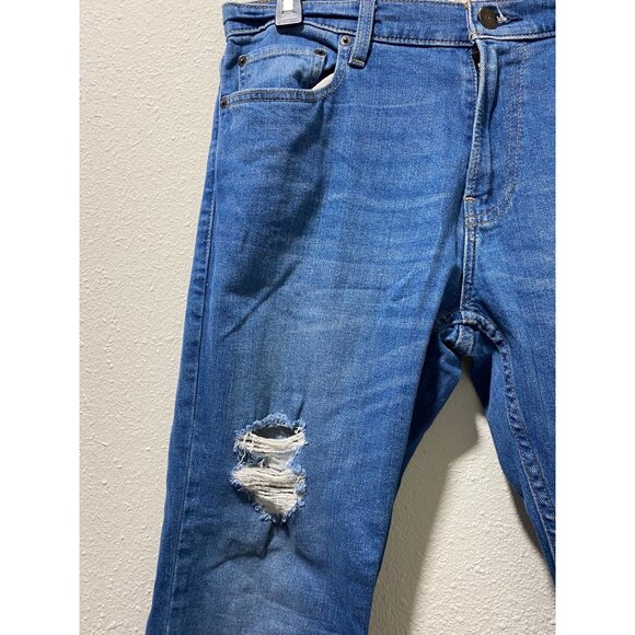 Hollister Epic Flex Super Skinny Jeans Mens 34x32 Blue Distressed Ripped - Picture 5 of 14